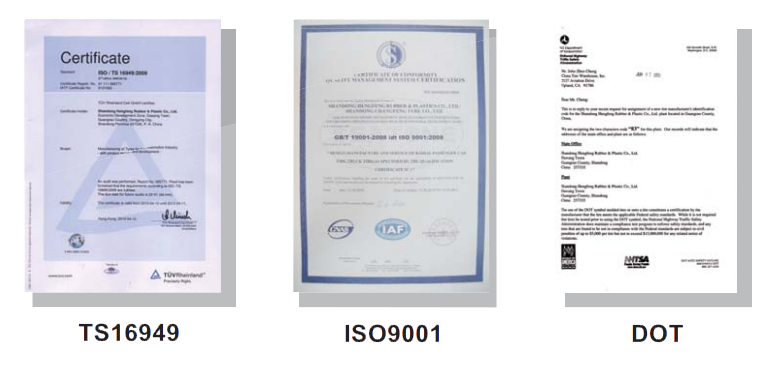 Obrázek certifikátů nákladních pneumatik KAMA